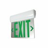 Nora Lighting Surface Adj. LED Edge-Lit Exit Sign, 6" Red Ltr., Single Face/Clear Acrylic, Aluminum Housing NX-812-LEDRCA